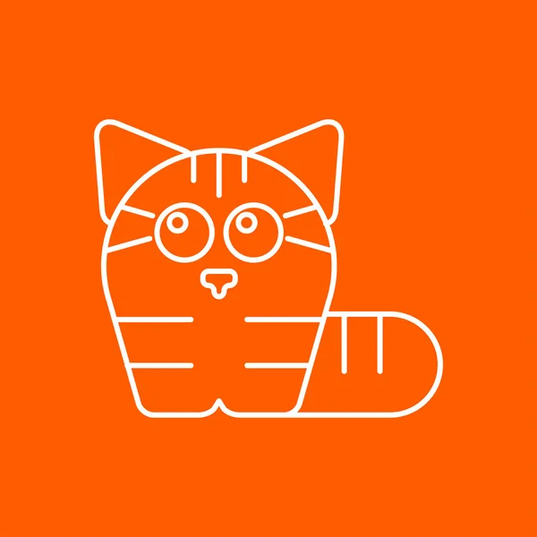 Icona del gatto contorno — Vettoriale Stock