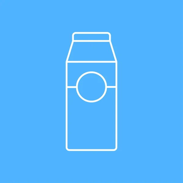 Flat milk bottle — Stock Vector