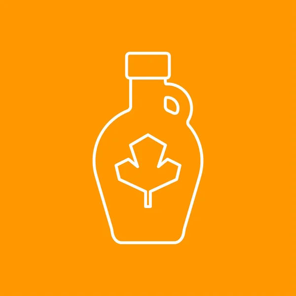 Botol sirup maple - Stok Vektor