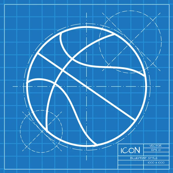 Icono de baloncesto plano — Archivo Imágenes Vectoriales