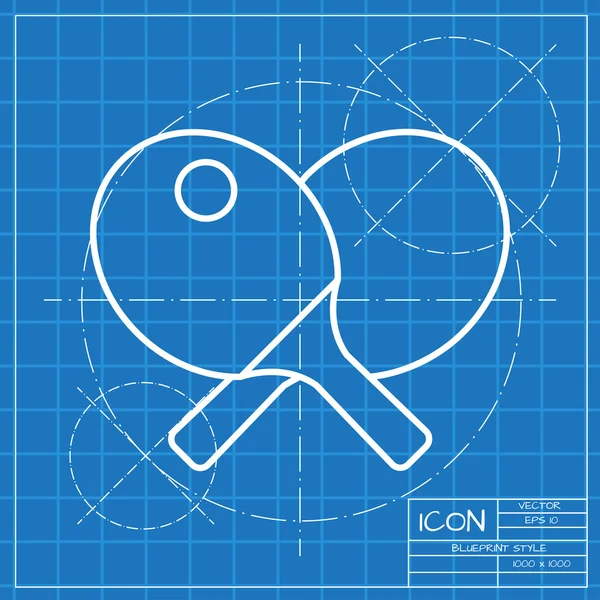 Ping pong pictogram — Stockvector