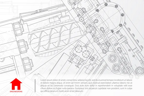 Teknisk arkitekt bakgrund — Stock vektor