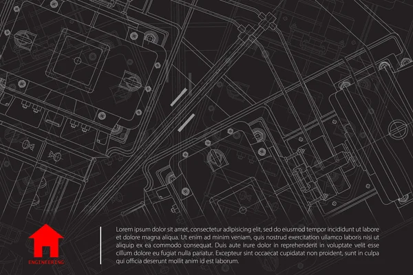 Architecte technique arrière-plan — Image vectorielle