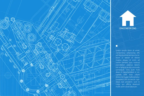 Technischer Hintergrund des Architekten — Stockvektor