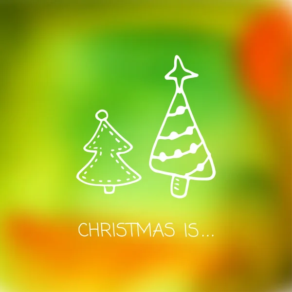 Vánoční stromky na rozostření pozadí — Stockový vektor