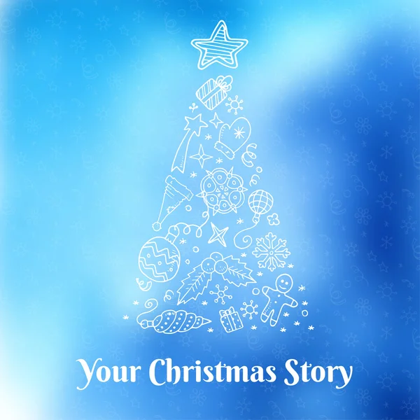 Vánoční strom od dekorace — Stockový vektor
