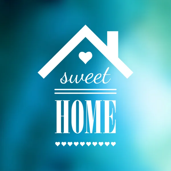 Sweet Home Symbol auf verschwommenem Hintergrund — Stockvektor