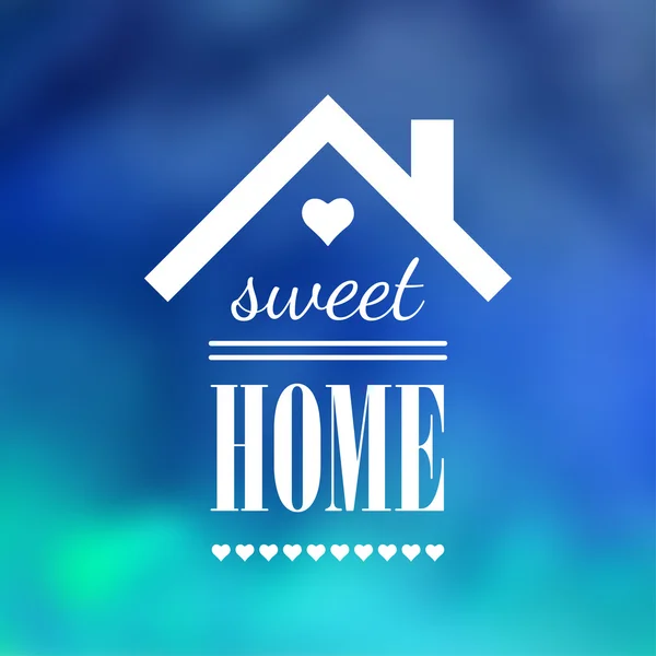 Sweet home symbol on blur background — Stock Vector