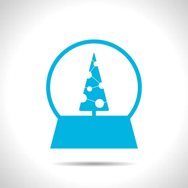 Snow globe christmas icon — Stock Vector