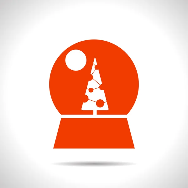 Snow globe christmas icon — Stock Vector