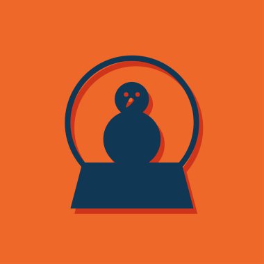 Noel kar küresi ile kardan adam