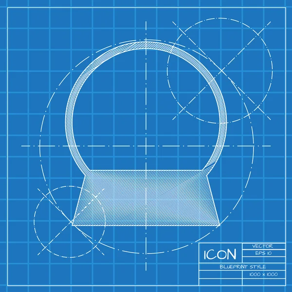 Weihnachten Schneekugel Symbol — Stockvektor