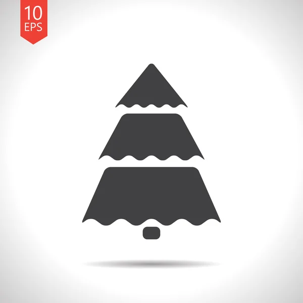 Kerstboom pictogram — Stockvector