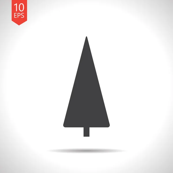 Kerstboom pictogram — Stockvector