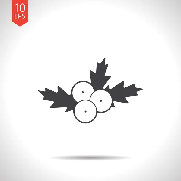 Icono de las bayas Holly — Vector de stock