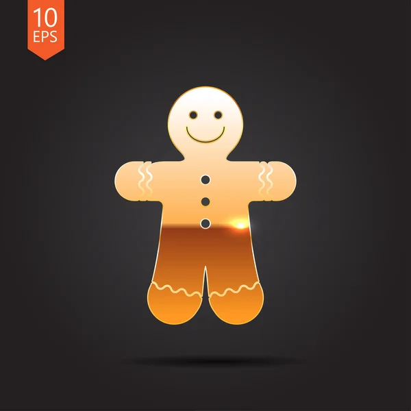 Christmas Gingerbread Cookie icon — Stock Vector