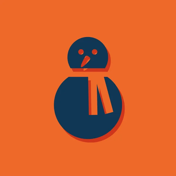 Christmas Snowman icon — Stock Vector