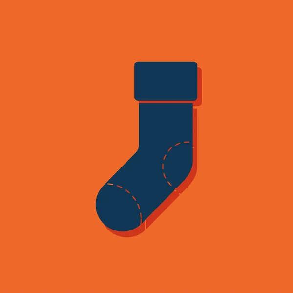 Noel çorap simgesi — Stok Vektör