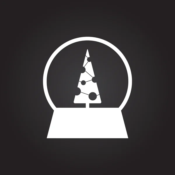 雪地球圣诞节图标 — 图库矢量图片