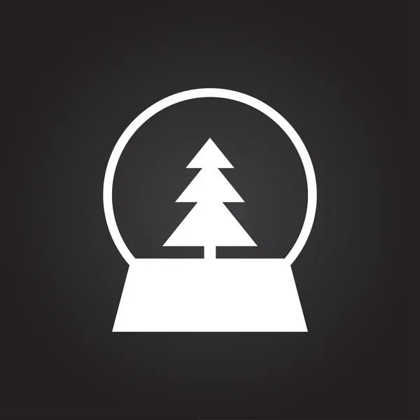 Snow globe karácsonyi ikon — Stock Vector