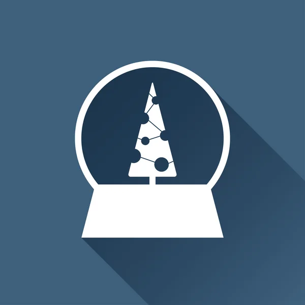 Snow globe christmas icon — Stock Vector