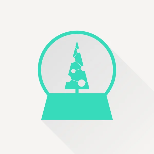 Snow globe christmas icon — Stock Vector