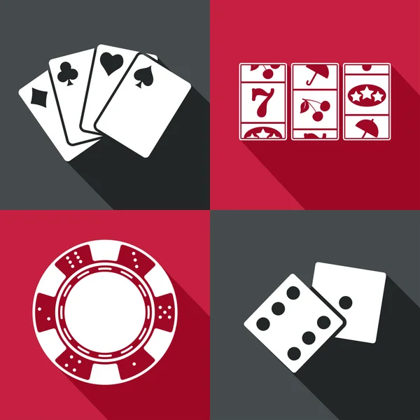 Casino Icon set — Stok Vektör