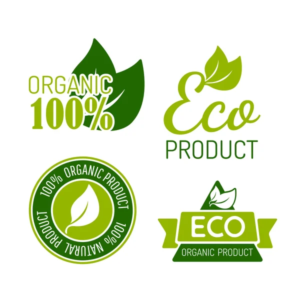 Zestaw ikon dla żywności ekologicznej — Wektor stockowy