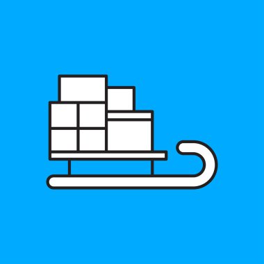 Noel hediye kutuları ile atlı kızak