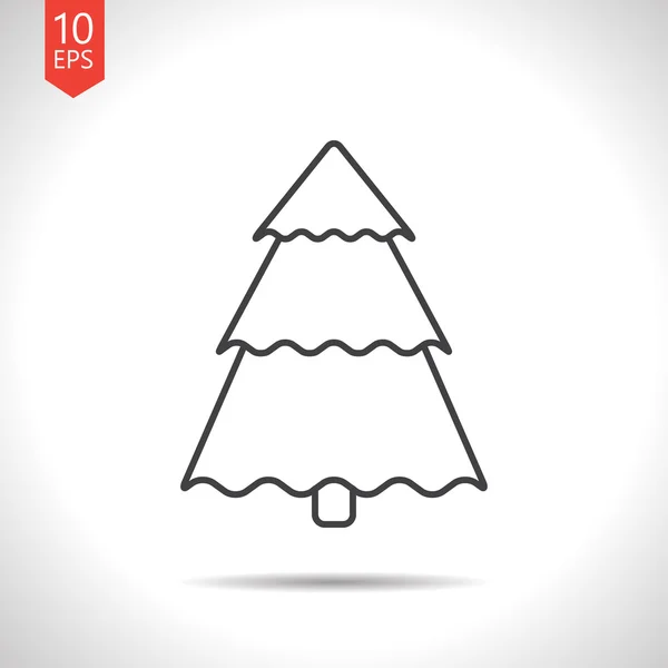 Kerstboom pictogram — Stockvector