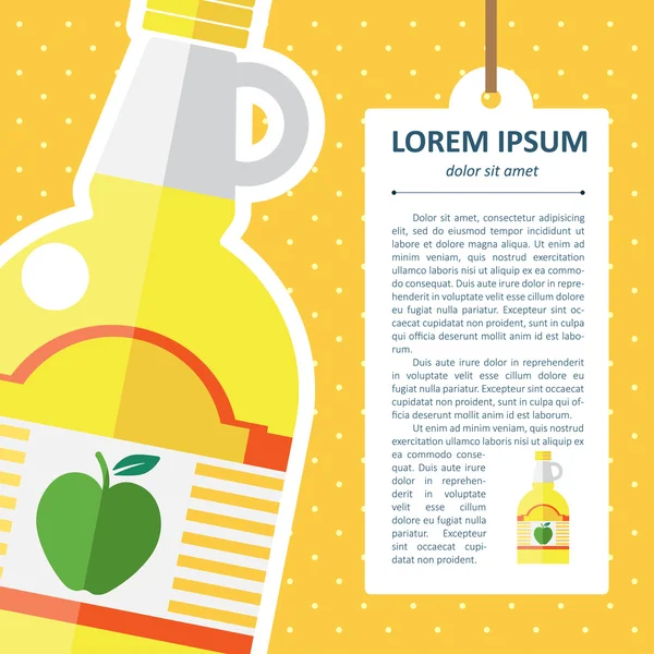 Cider azijn fles — Stockvector