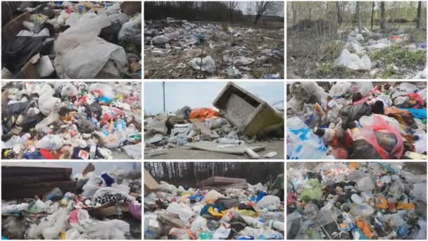 Poluição ambiental conceito de lixo — Vídeo de Stock