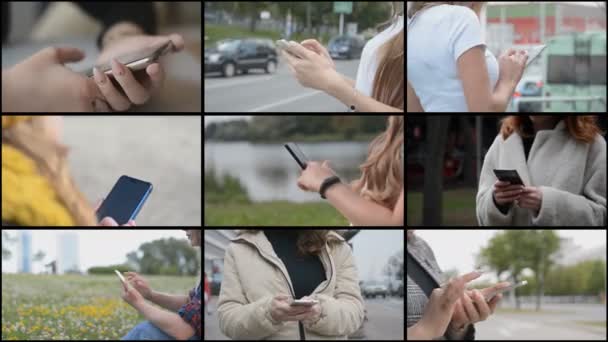 Geschäftsfrauen mit Smartphone — Stockvideo