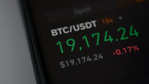 Harga bitcoin saat ini pada Desember 2020 — Stok Video