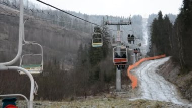 Karpatya dağlarında funiküler