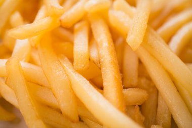 Patates kızartması. Yakın plan.