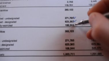 Muhasebeci el, mali raporu hesaplar