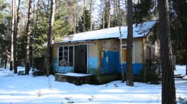 Kıyamet ya da küresel felaket kavramı, ormandaki terk edilmiş ahşap ev.