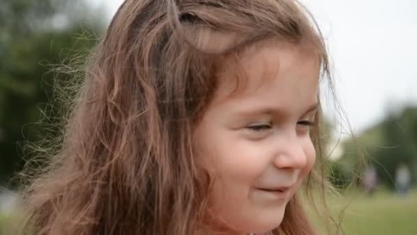 Beautiful little girl portrait — Stock Video