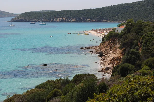 Blue sea with beach — Stock Photo, Image