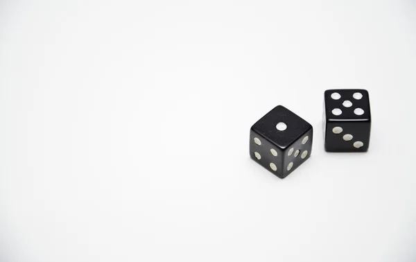 Two black dice — Stock Photo, Image