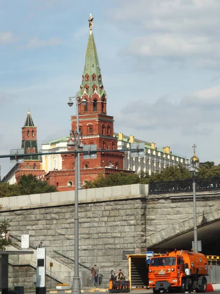 Moskou Rusland 2020 Stadscentrum Architectuur Uitzicht Vanaf Prechistenskaya Dijk Weg — Stockfoto