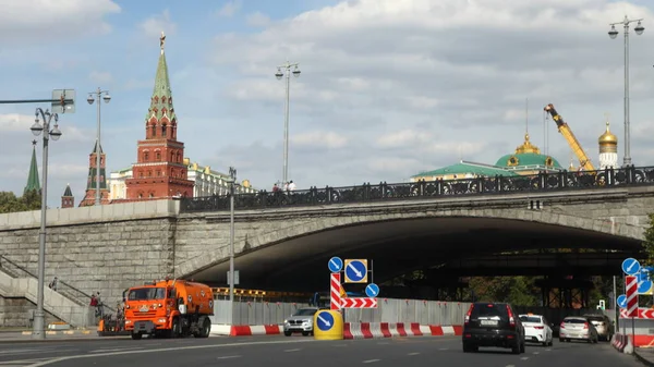 Moskou Rusland 2020 Stadscentrum Architectuur Uitzicht Vanaf Prechistenskaya Dijk Weg — Stockfoto