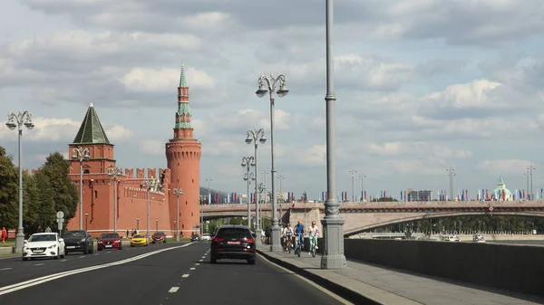 Moskou Rusland 2020 Stadscentrum Architectuur Uitzicht Vanaf Kremlin Dijk Weg — Stockfoto