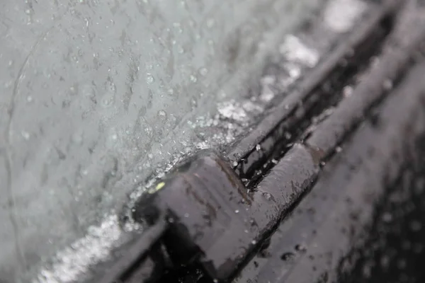 Льодовиковий Покрив Автомобіля Вітровому Склі Закритий Вид Крижану Машину Зимовий — стокове фото