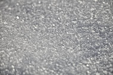 Beyaz kar kristalleri, kar taneleri yakın planda olan doku arkaplanı