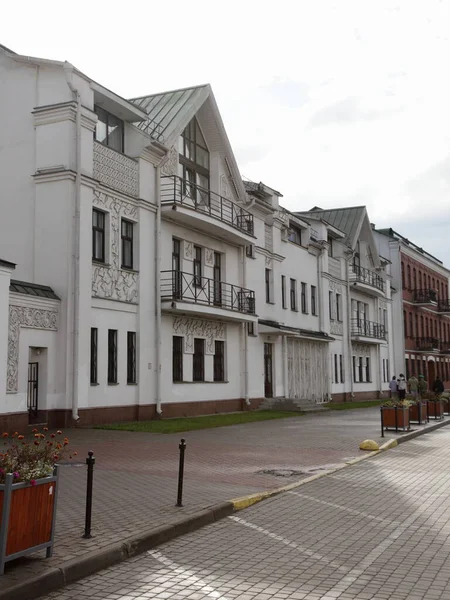 Fehéroroszország Minszk 2021 Óváros Építészet Közelében Metró Nemiga Közel Svisloch — Stock Fotó