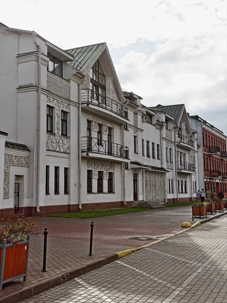 Białoruś Mińsk 2021 Architektura Starego Miasta Pobliżu Stacji Metra Nemiga — Zdjęcie stockowe