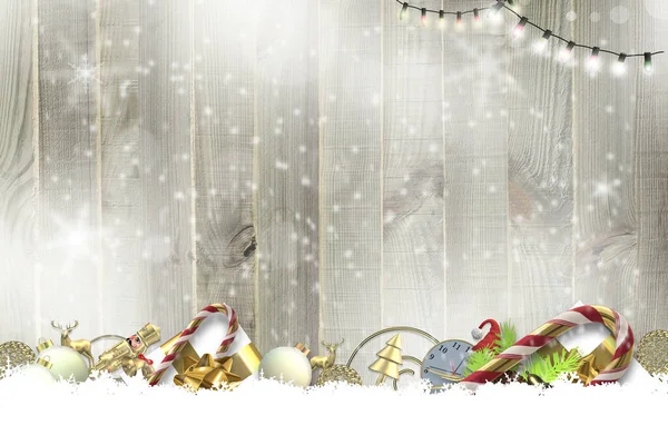 크리스마스 카드와 나무에 새겨진 Xmas 심볼. — 스톡 사진
