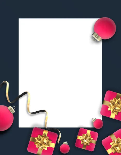 Menú de Navidad, invitación a la fiesta, burla — Foto de Stock